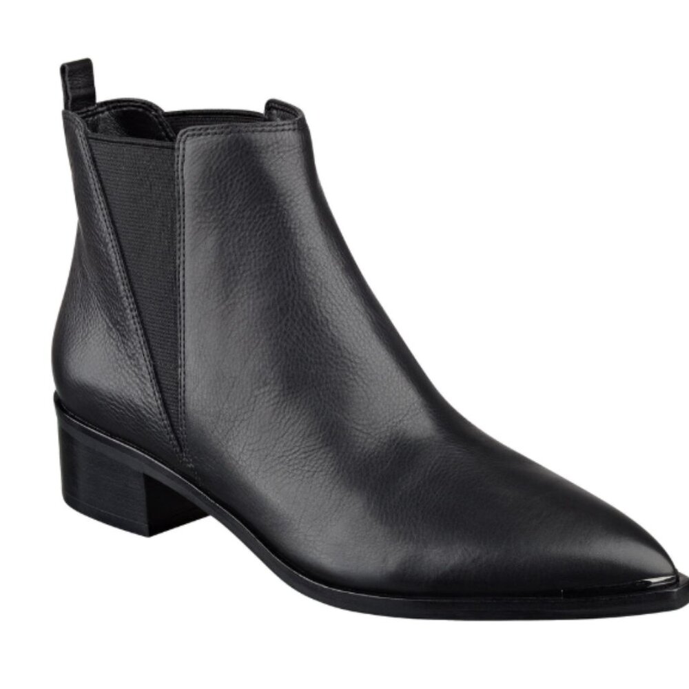 Marc Fisher Yale Chelsea Boots Black Leather 6.5 | Ankle Booties